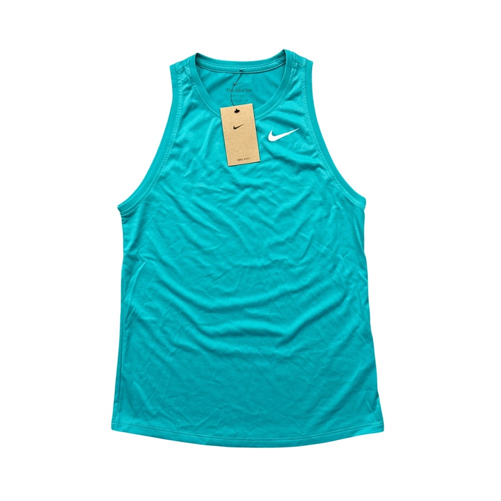 Nike Dri-FIT Training Tank Top Teal Turquoise Workout Running Womens XS NWT